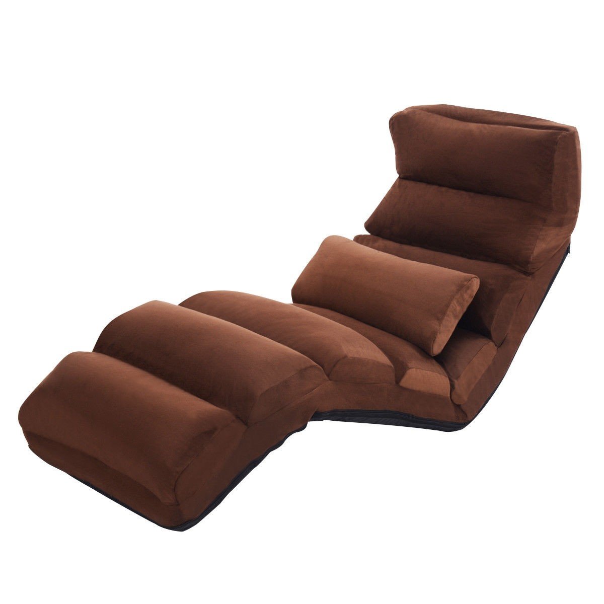 Folding Lazy Sofa Chair Stylish Sofa Couch Beds Lounge Chair W/Pillow