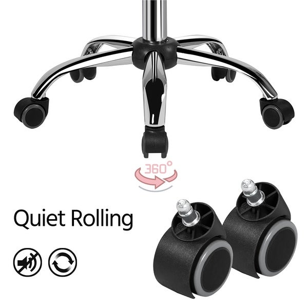 Yaheetech Height Adjustable Rolling Salon Stool Swivel Massage Stool