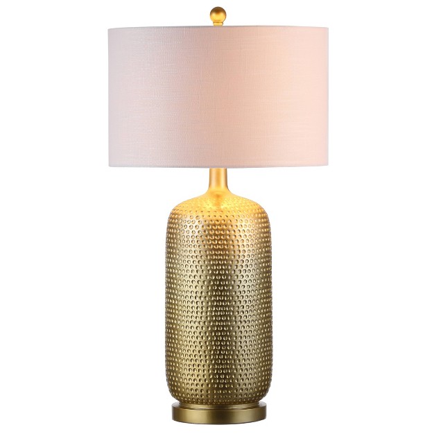 Sophia Resin Table Lamp includes Led Light Bulb Gold Jonathan Y