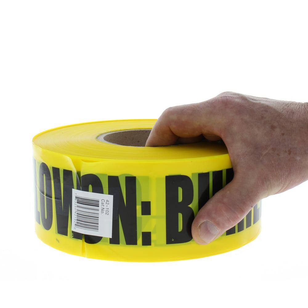 IDEAL 3 in. x 1000 ft. Buried Electrical Line Caution Tape Yellow (1 Roll) 42-102