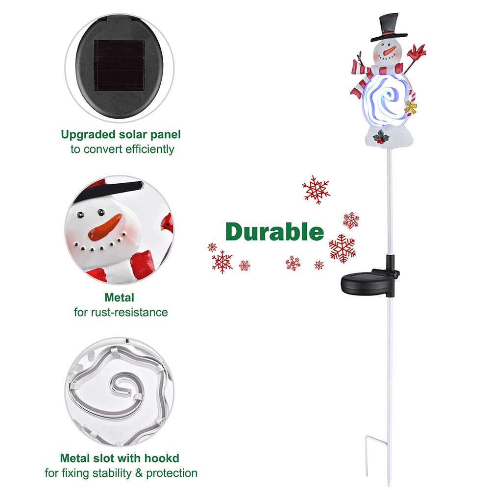 Yescom Solar Garden Lights Xmas Stake Lights (Santa Snowman Optional)