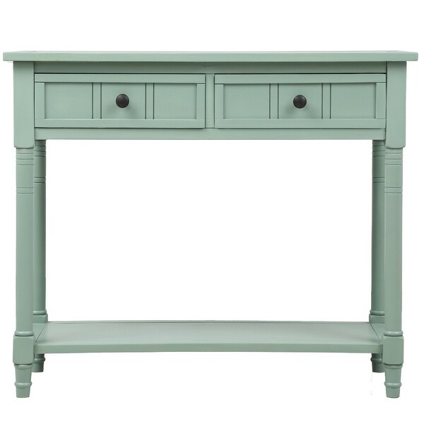 Daisy Series Console Table Traditional Design With Two Drawers And Bottom Shelf