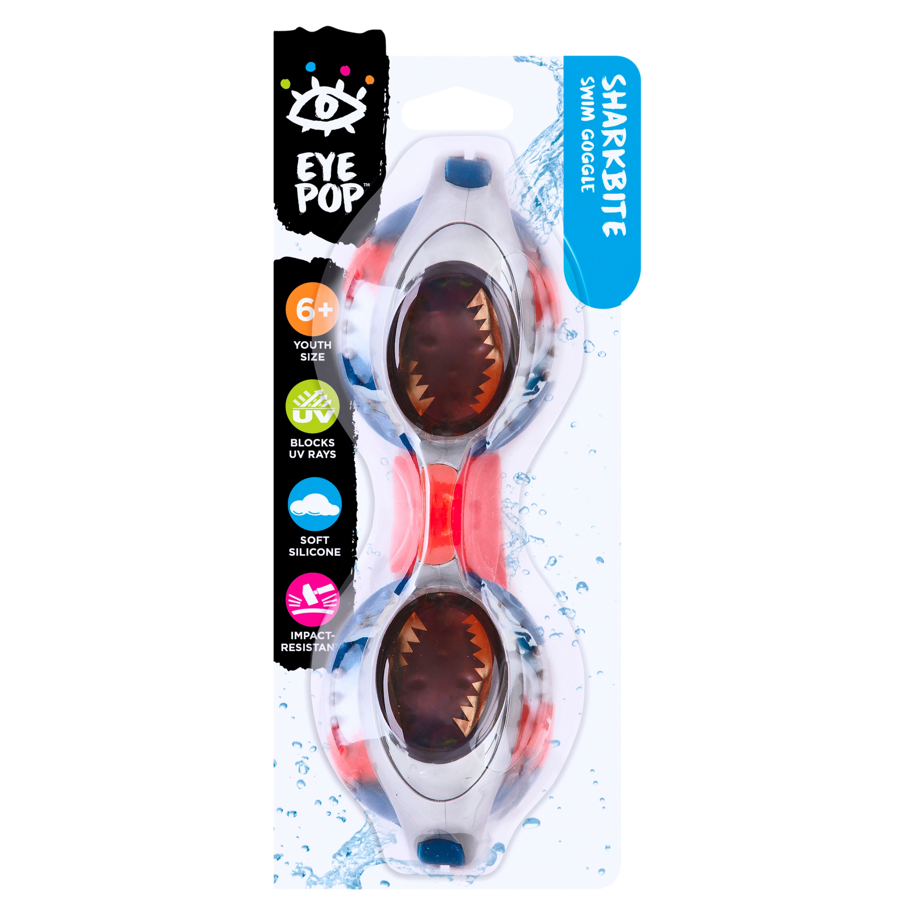 Eye Pop Blue, Red and Gray Swimming Sport Goggles