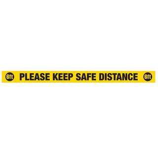 Mighty Line 4 in. x 36 in. Please Keep Distance Floor Tape Strips (10 Segments per Pack) SD436