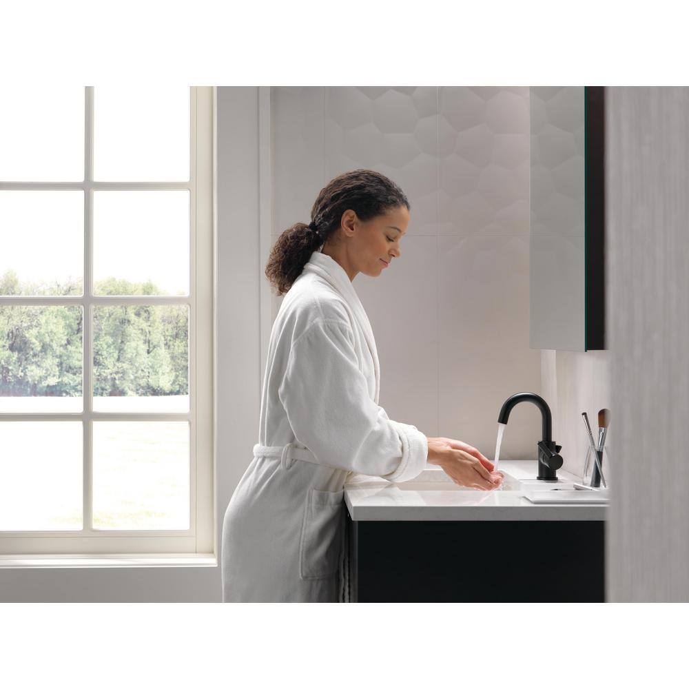 Peerless Precept Single Hole Single-Handle Bathroom Faucet in Matte Black P191102LF-BL