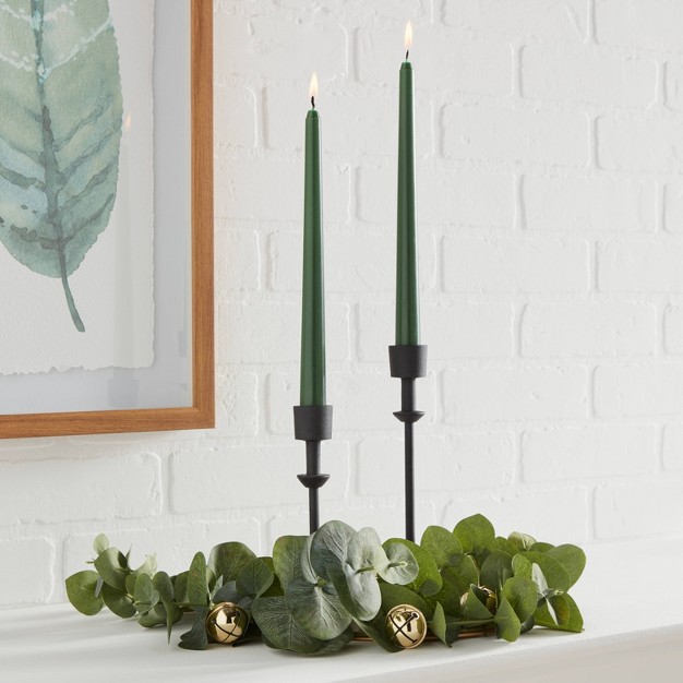 2pk Tapers Candle Green