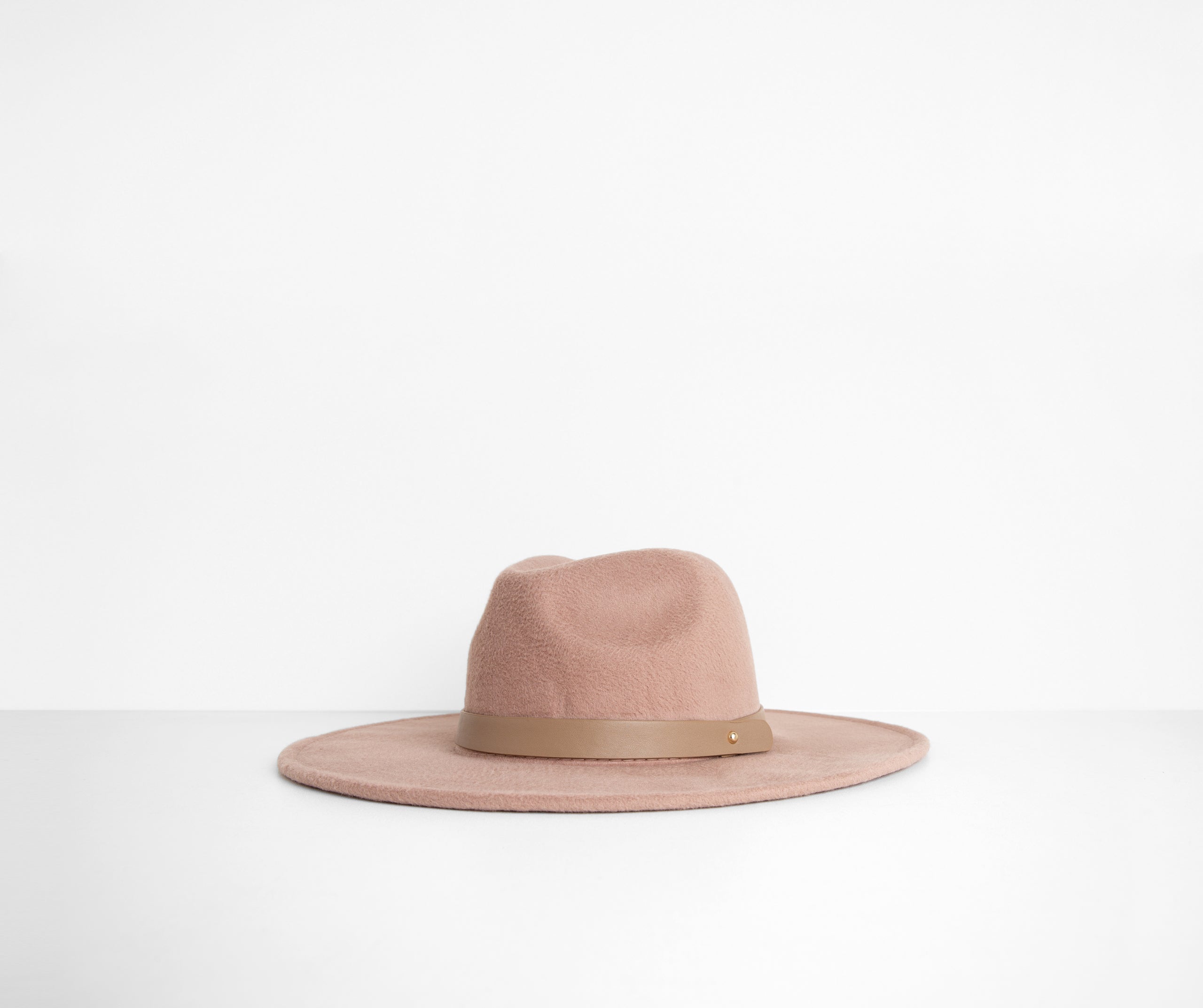 Wide Brim Belted Panama Hat