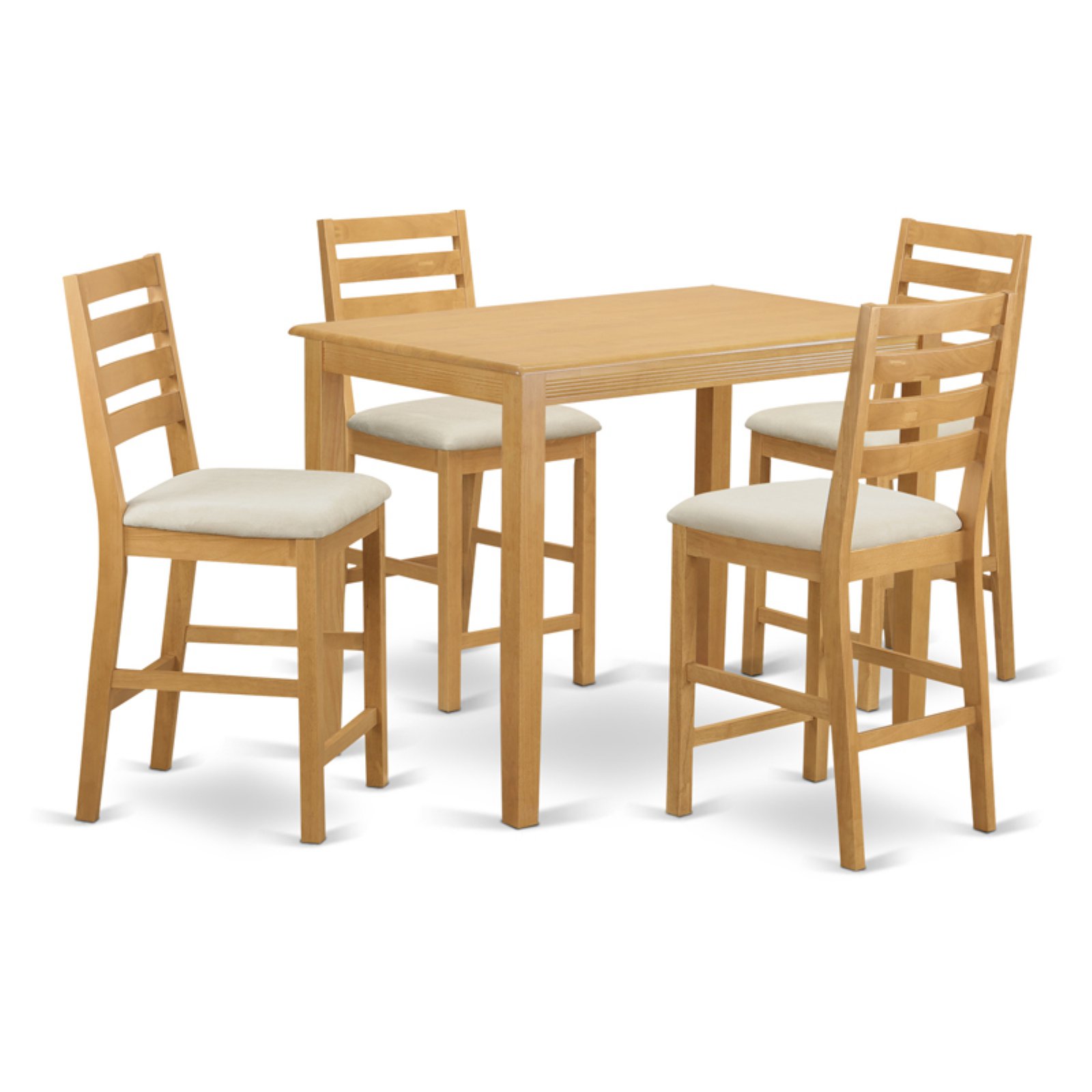 East West Furniture Yarmouth 5 Piece High Ladder Dining Table Set