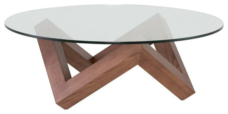 Amani Walnut Coffee Table   Transitional   Coffee Tables   by Rustic Home Furniture Deco  Houzz