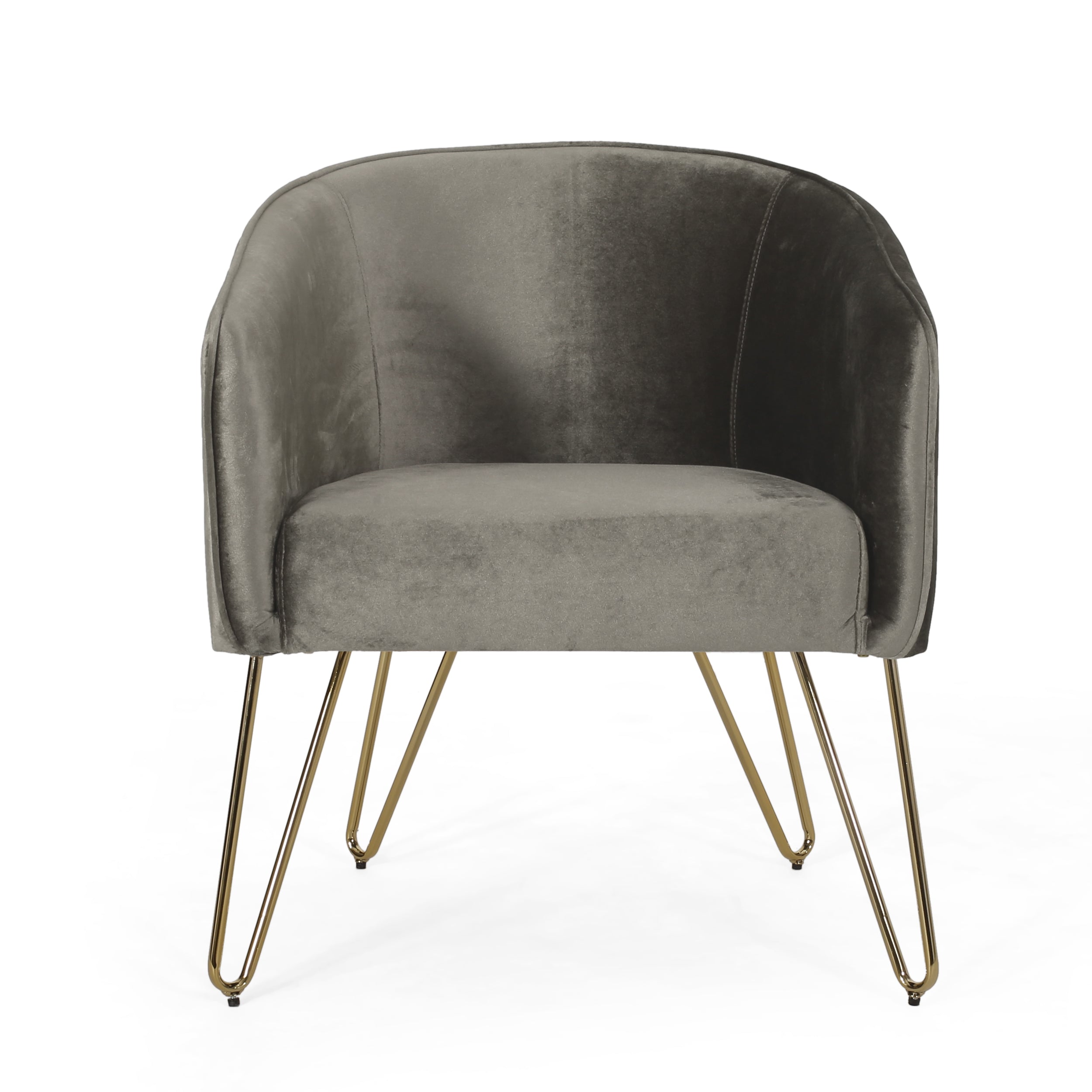 Paul Modern Glam Velvet Club Chair with Hairpin Legs