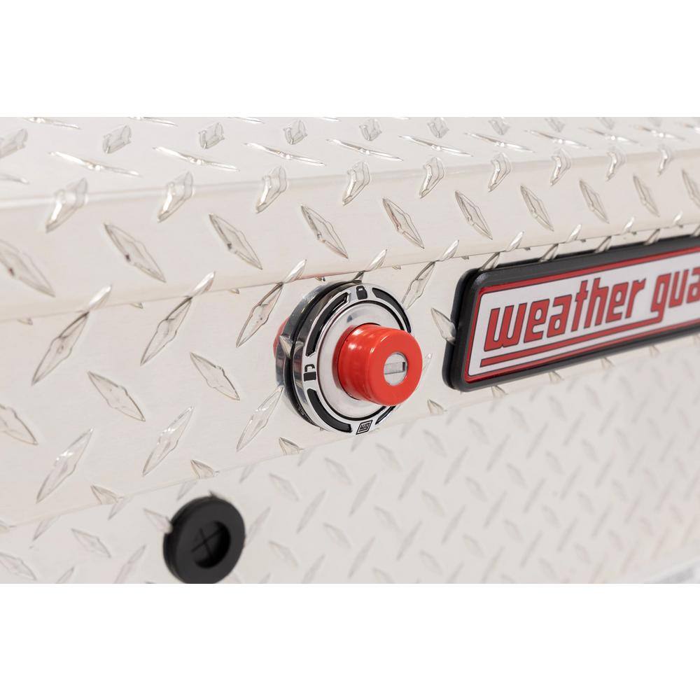 Weather Guard 87.25 in. Diamond Plate Aluminum Long Lo-Side Truck Tool Box 164-0-03