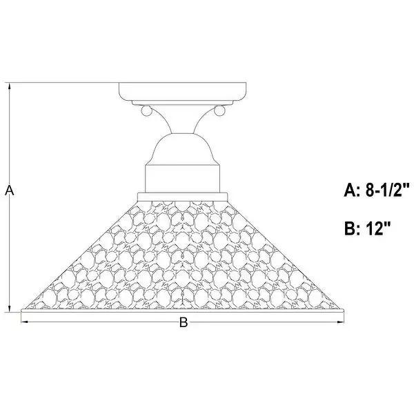 Outland Hammered Metal Bronze Rustic Outdoor Semi Flush Mount Ceiling Light - 12-in. W x 8.5-in. H x 12-in. D