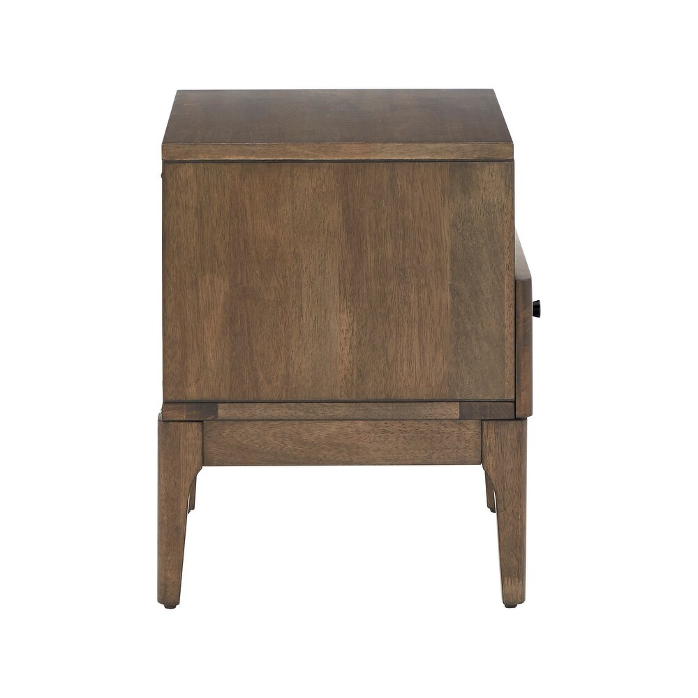 Ozan Walnut Finish 1 drawer Nightstand by iNSPIRE Q Modern