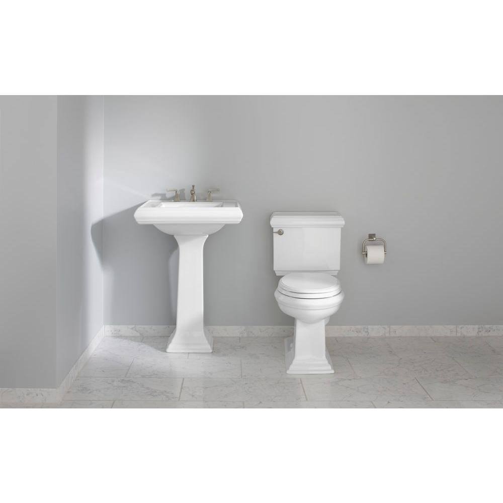 KOHLER Memoirs Classic 2-Piece 1.28 GPF Single Flush Elongated Toilet with AquaPiston Flush Technology in White K-3816-0