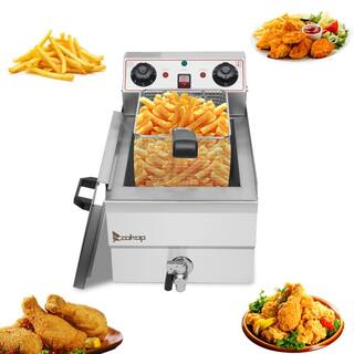 Winado 12.5 qt. Stainless Steel Electric Deep Fryer with Faucet 236958963283