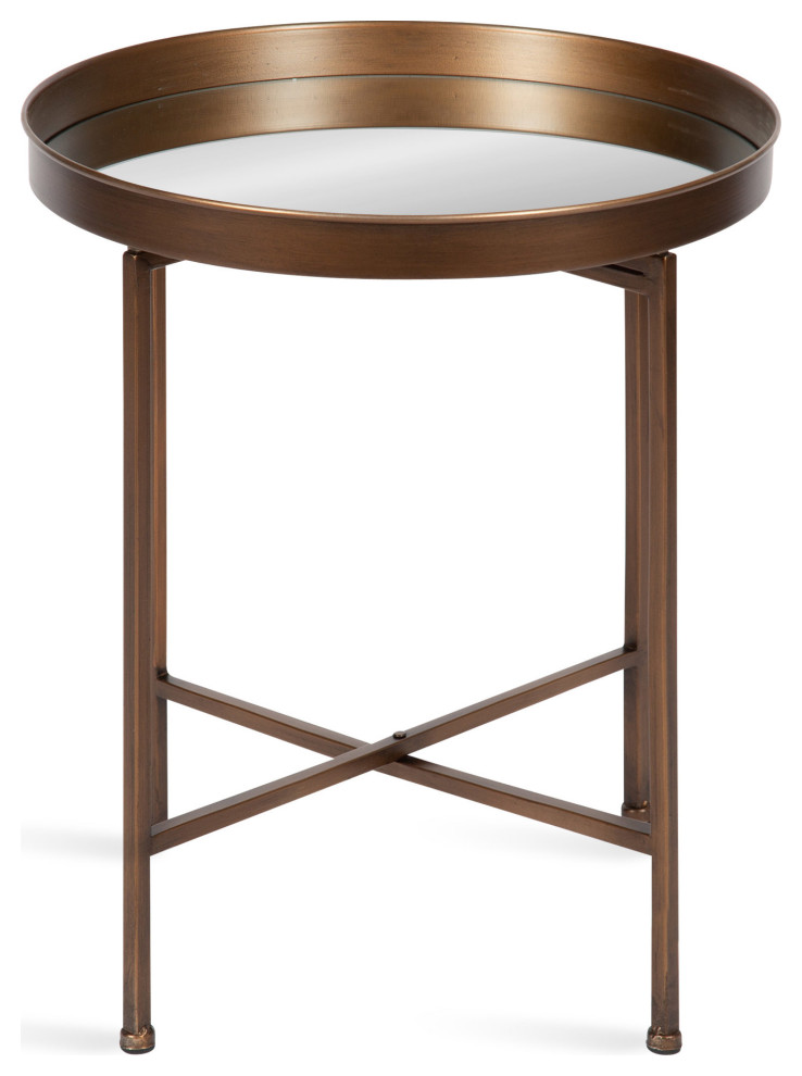 Celia Round Metal Side Table   Transitional   Side Tables And End Tables   by Uniek Inc.  Houzz