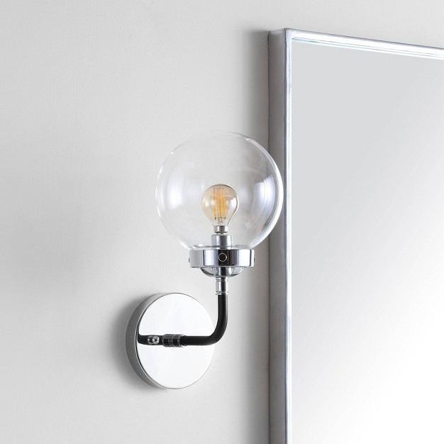 Caleb Wall Sconce includes Energy Efficient Light Bulb Silver Jonathan Y