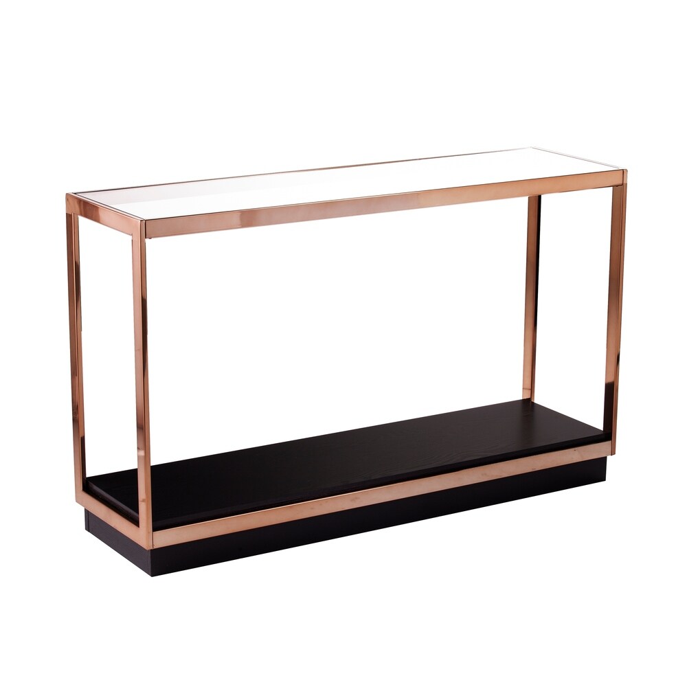 SEI Furniture Luna Modern Champagne Metal Console Table