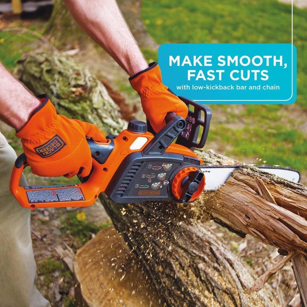 BLACK+DECKER 20V MAX 10in. Battery Powered Chainsaw Kit with (1) 2Ah Battery  Charger LCS1240