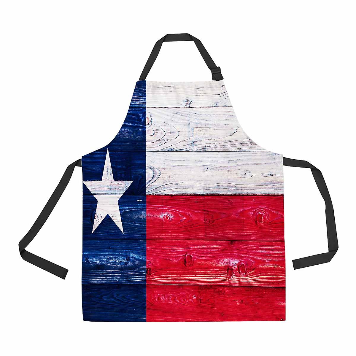 The Flag Of The State Weathered Unisex Adjustable Bib Apron With Pockets For Commercial Restaurant And Home Kitchen Use