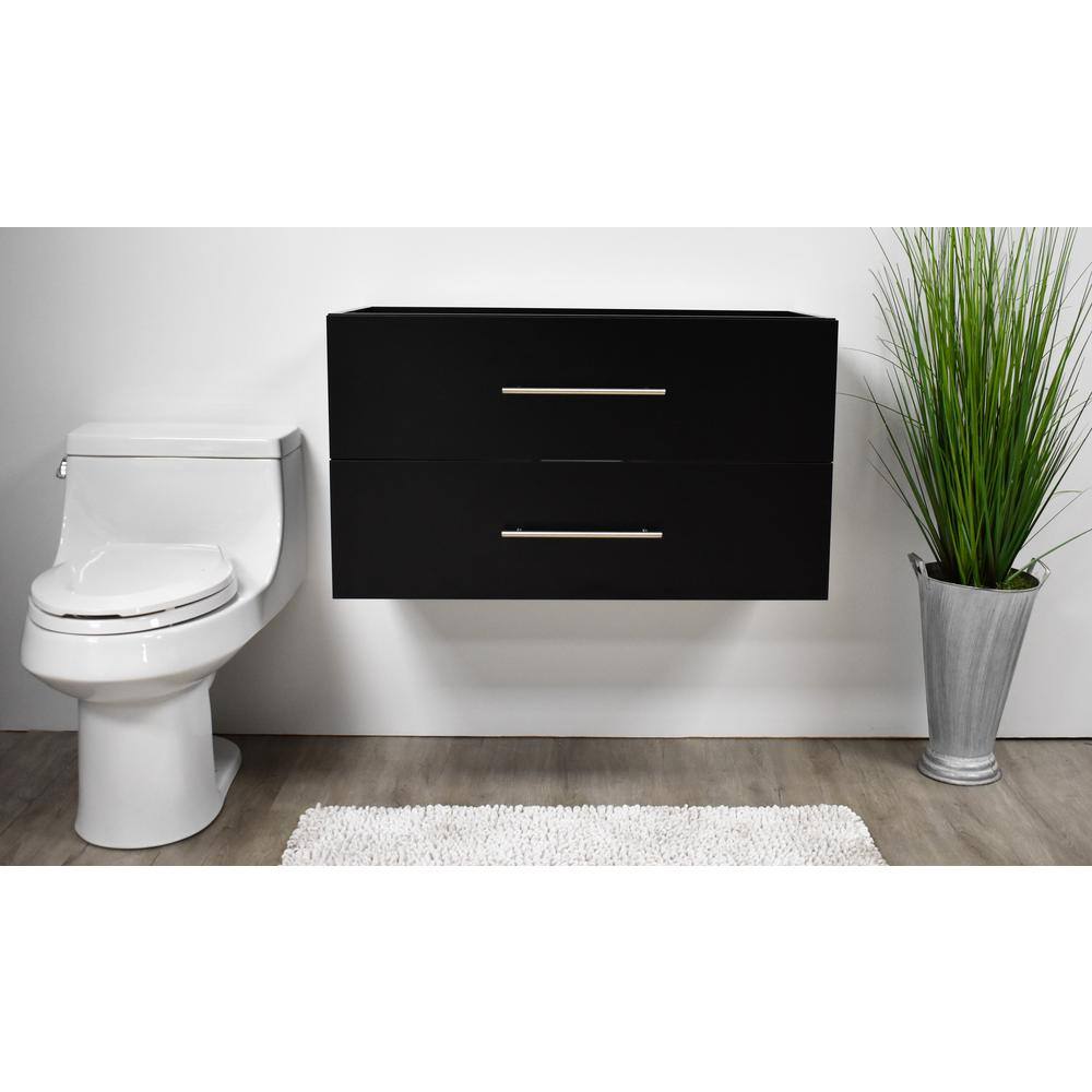 VOLPA USA AMERICAN CRAFTED VANITIES Napa 36 in. W x 18 in. D Bath Vanity Cabinet Only in Black MTD-3336BK-0