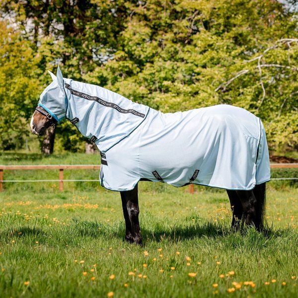 AMIGO Bug Rug Horse Fly Sheet， Azure Blue