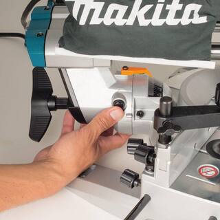 Makita 10.5 Amp 8-12 in. Corded Single Bevel Sliding Compound Miter Saw w Electric Brake Soft Start LED Light and 48T Blade LS0815F