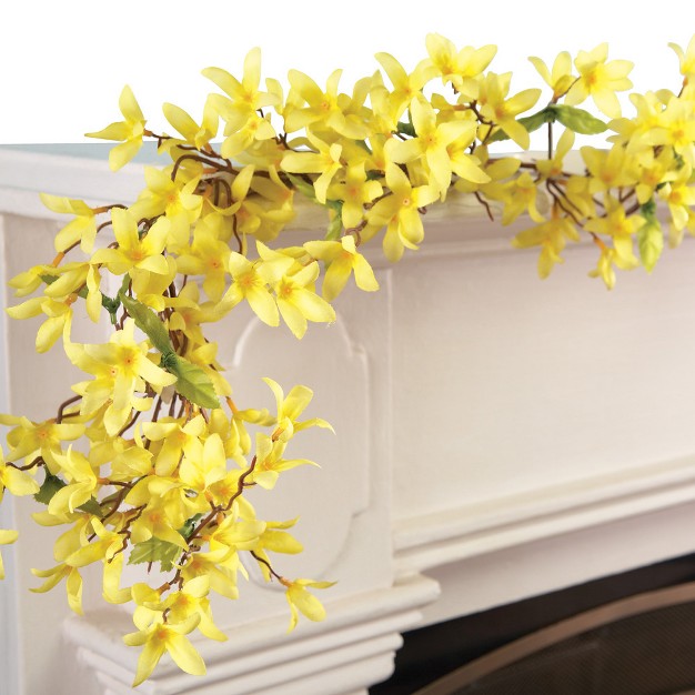 Collections Etc Spring Floral Forsythia Garland