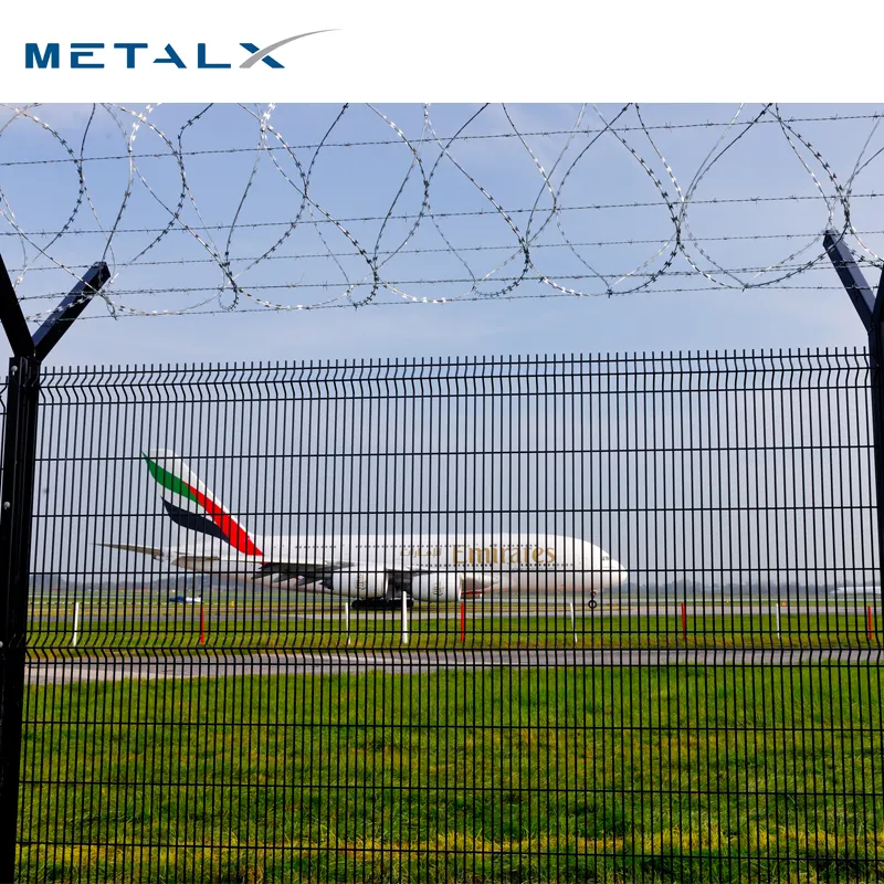 ISO 9001 high security airport wire fence metal airport panel fence with y post 358 mesh fence netting price