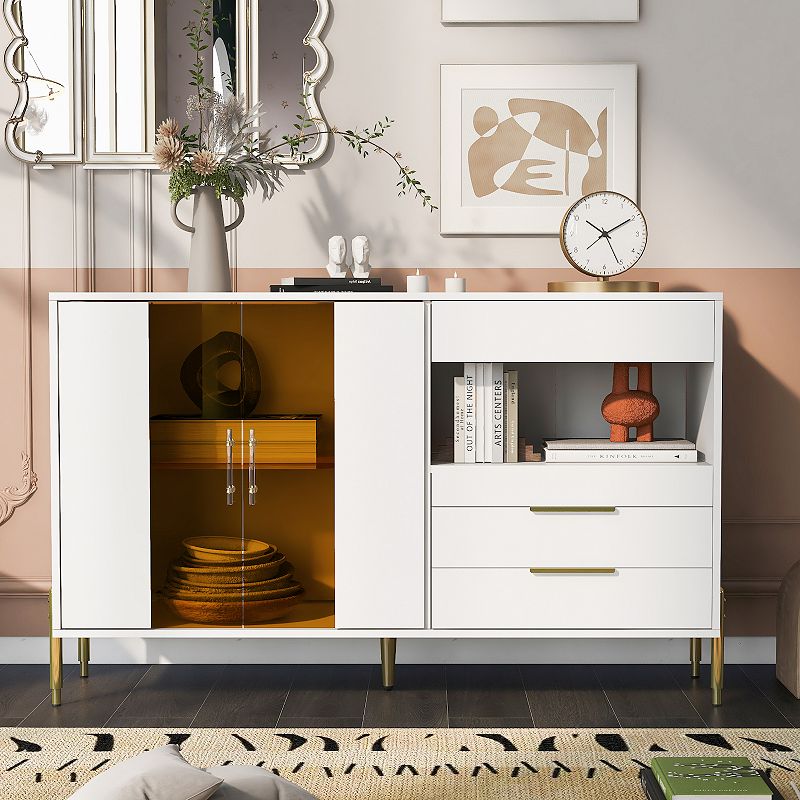 Merax Light Luxury Modern Storage Cabinets