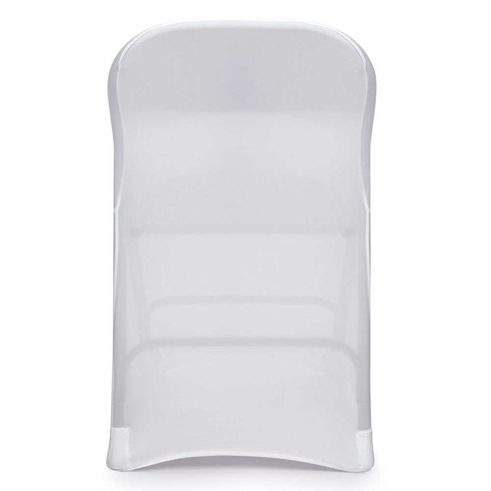 100 Count Spandex Folding Chair Covers   White