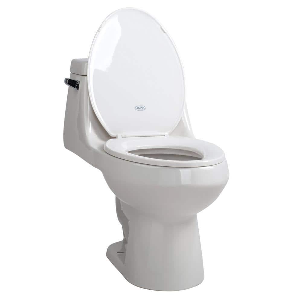 ANZZI Zeus 1Piece 128 GPF Single Flush Elongated Toilet in White