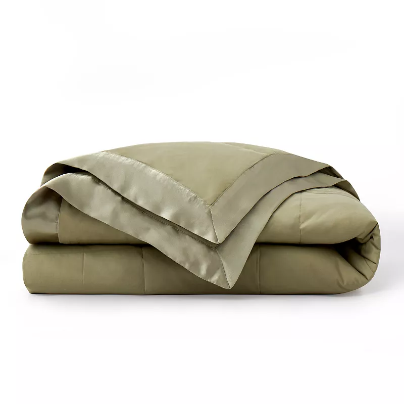 Unikome Oversized Lightweight Down Blanket with Satin Trim - 75% Down Fill