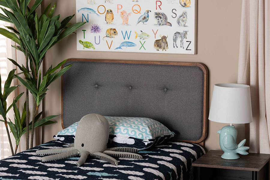 Gretta Modern Farmhouse Midcentury Upholstered Headboard Collection   Transitional   Headboards   by Baxton Studio  Houzz