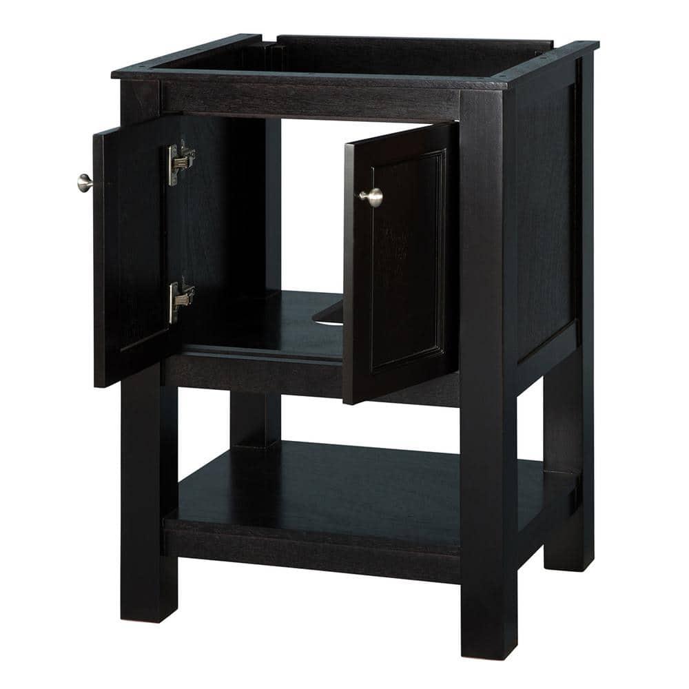 Home Decorators Collection Gazette 24 in W x 18 in D x 34 in H Vanity Cabinet Only in Espresso