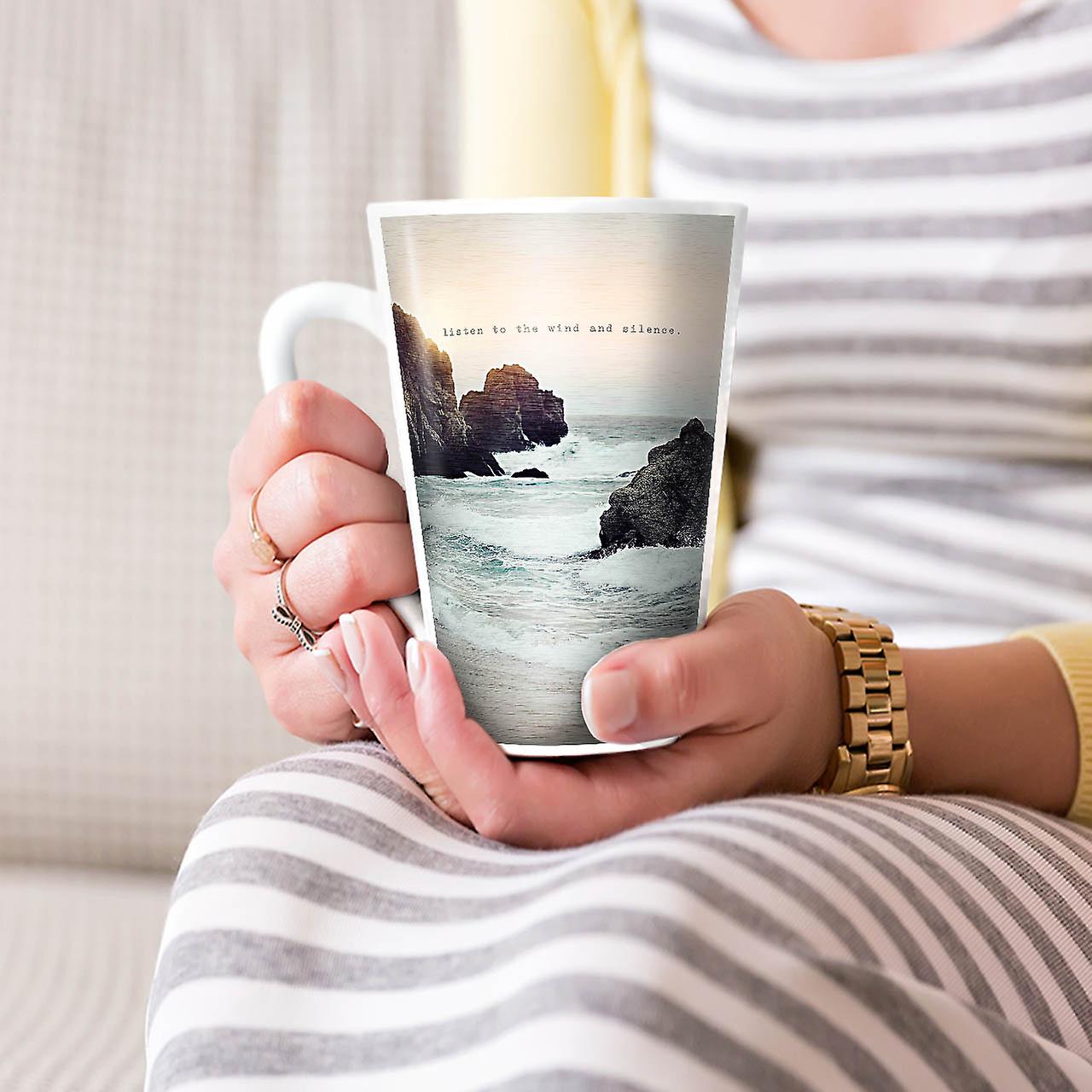 Wind Slience Sea Nature NEW White Tea Coffee Ceramic Latte Mug 17 oz | Wellcoda