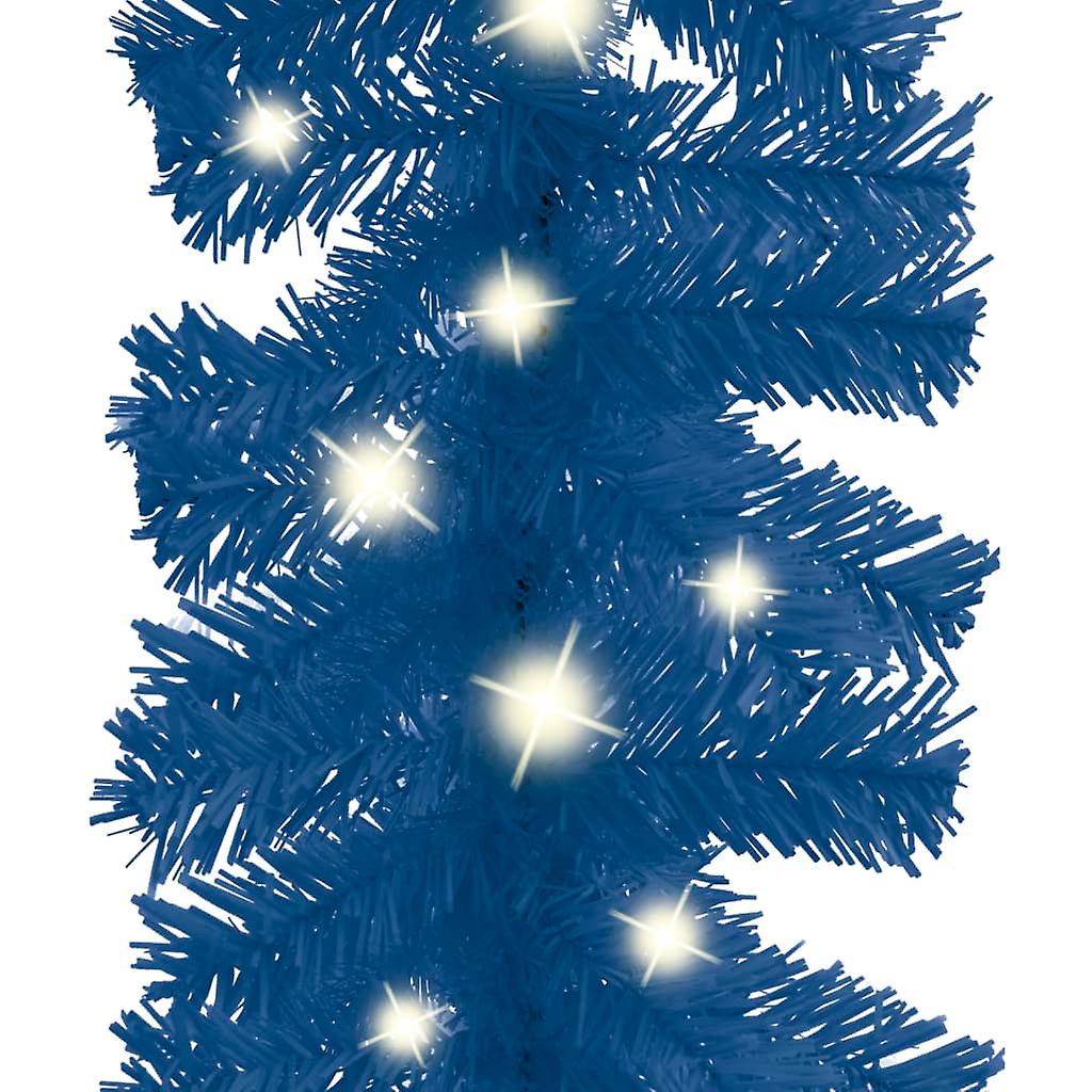 Vidaxl Christmas Garland With Led Lights 33 Ft Blue