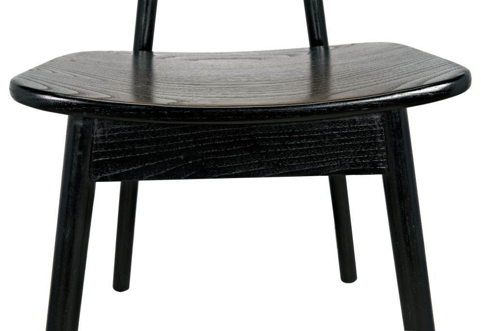 Brahms Chair  Charcoal Black With Caning   Tropical   Dining Chairs   by Noir  Houzz