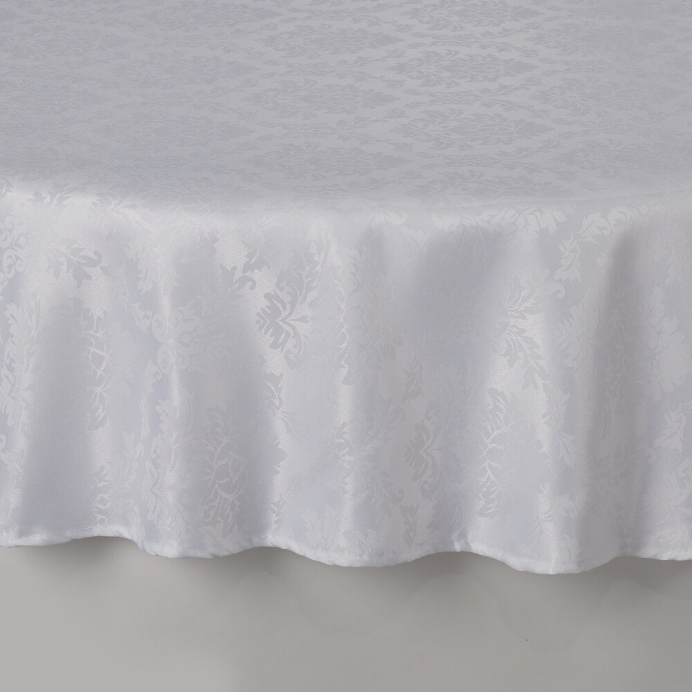 Violet Linen European Damask Pattern Tablecloth