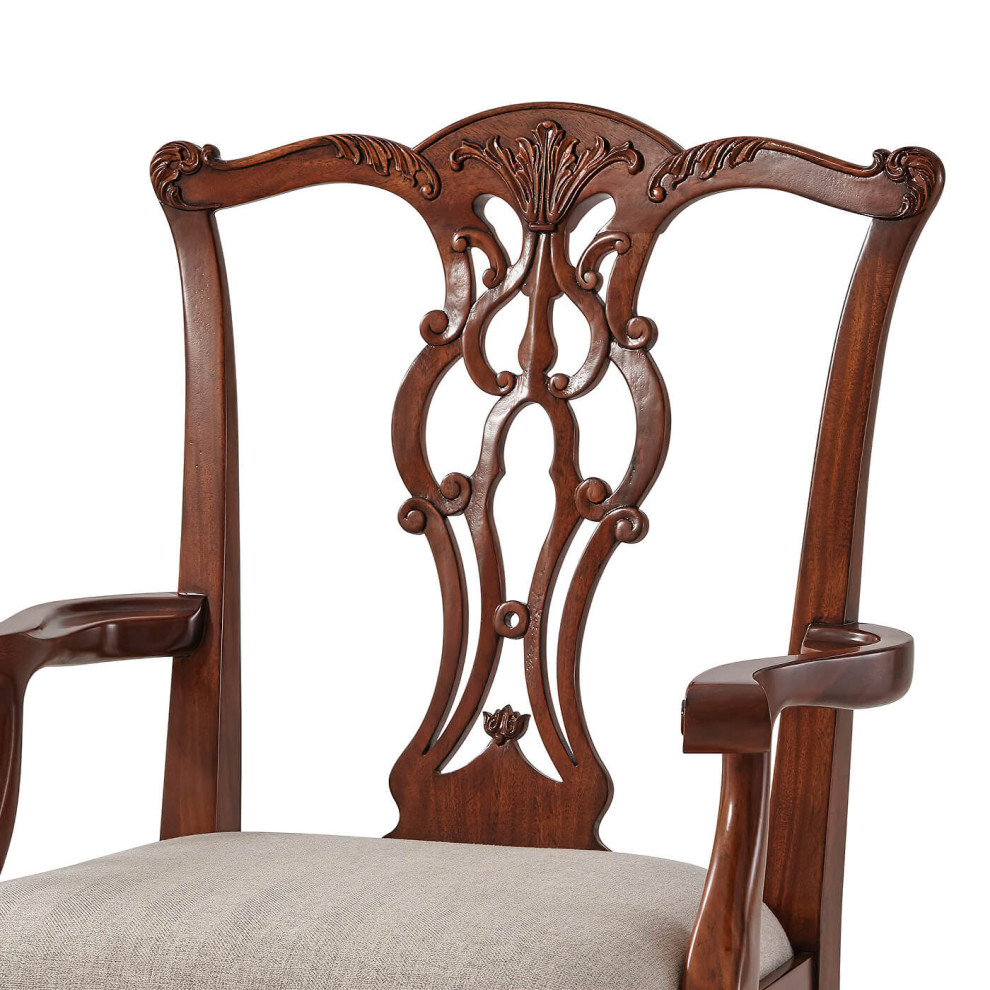 Chippendale Mahogany Dining Armchair   Traditional   Dining Chairs   by English Georgian America  Houzz