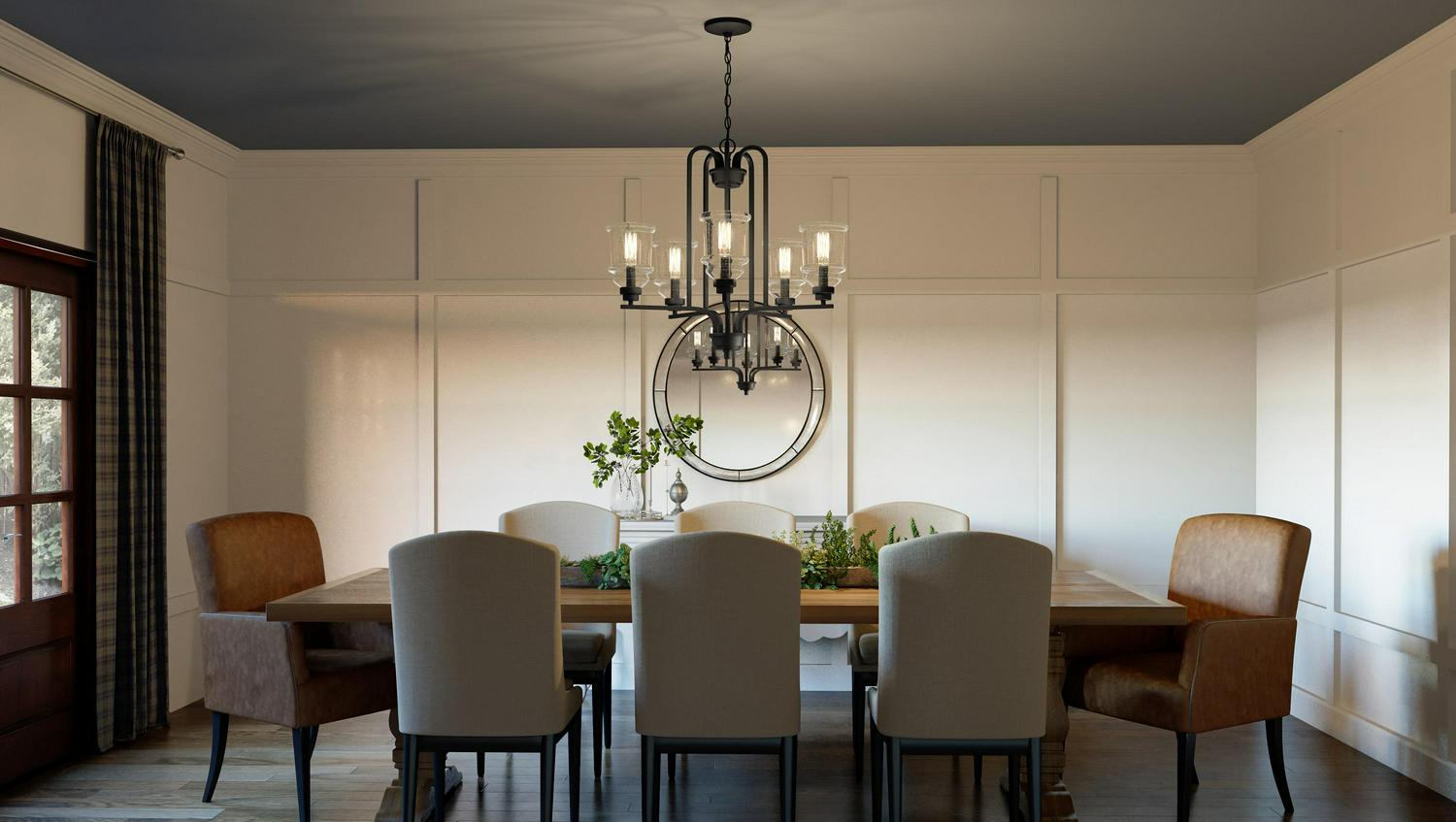 Ashley Harbour Oakley 5-Light Matte Black Chandelier