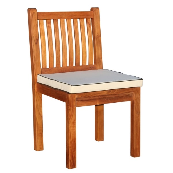 Chic Teak 9 Piece Rectangular Teak Wood Elzas Table/Chair Set With Cushions