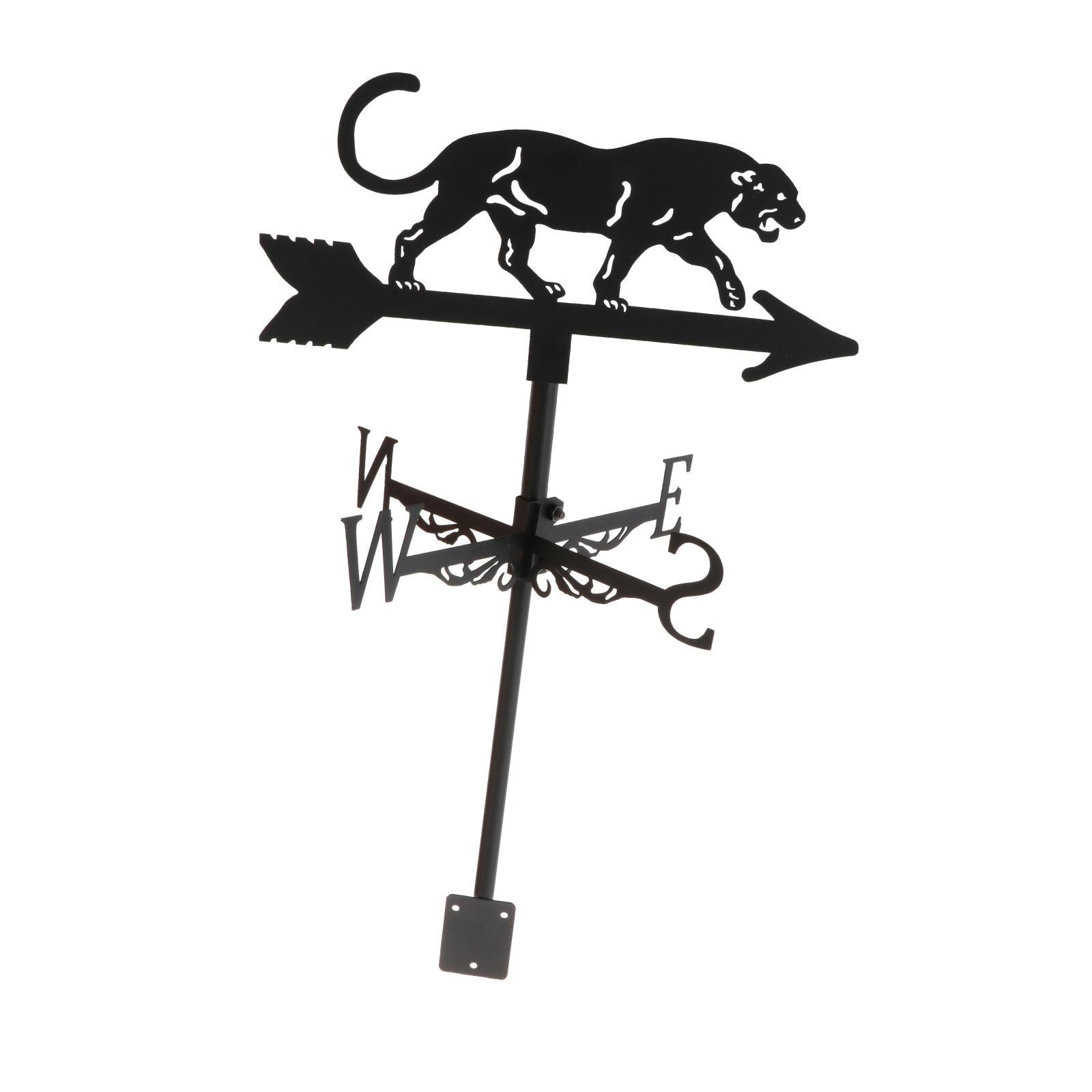 Cheetah Shape Weathervane Roofs Weather Vane Roof Mount Rod Decoration Decor