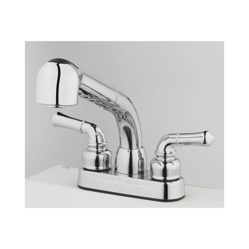 Homewerks Pullout Laundry Faucet Chrome 2 Handle ;