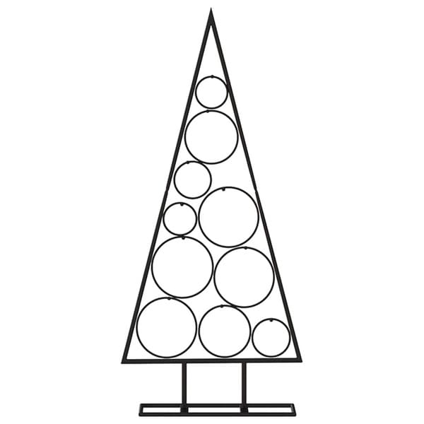 vidaXL Metal Christmas Tree for Decoration Black