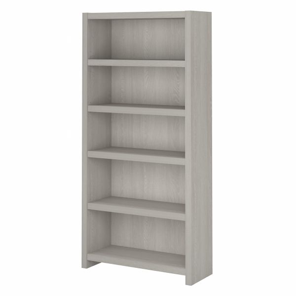 Office by kathy ireland Echo 5 Shelf Bookcase in Gray Sand