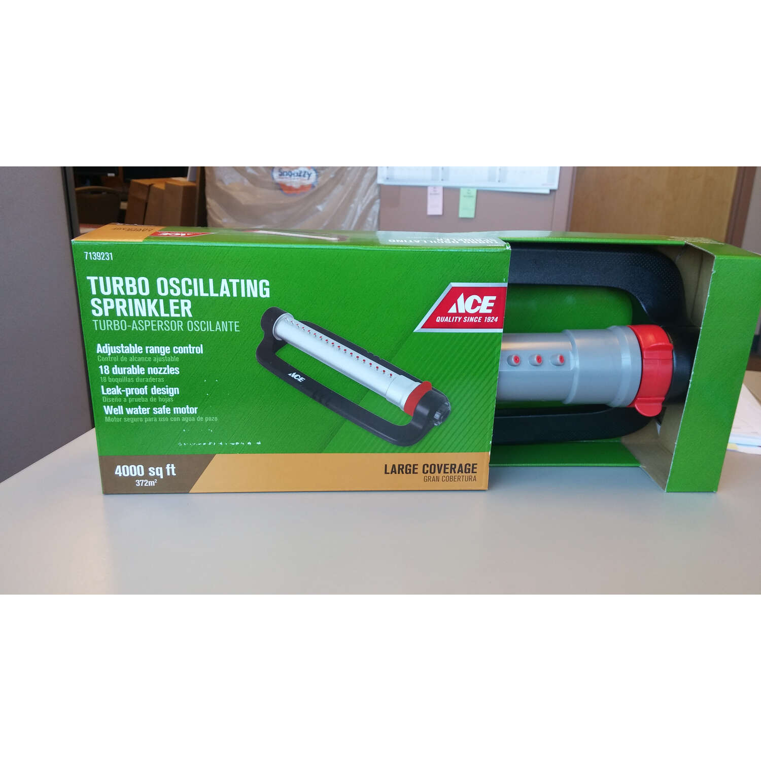 Ace Turbo Plastic Sled Base Oscillating Sprinkler 4000 sq ft 1 pk