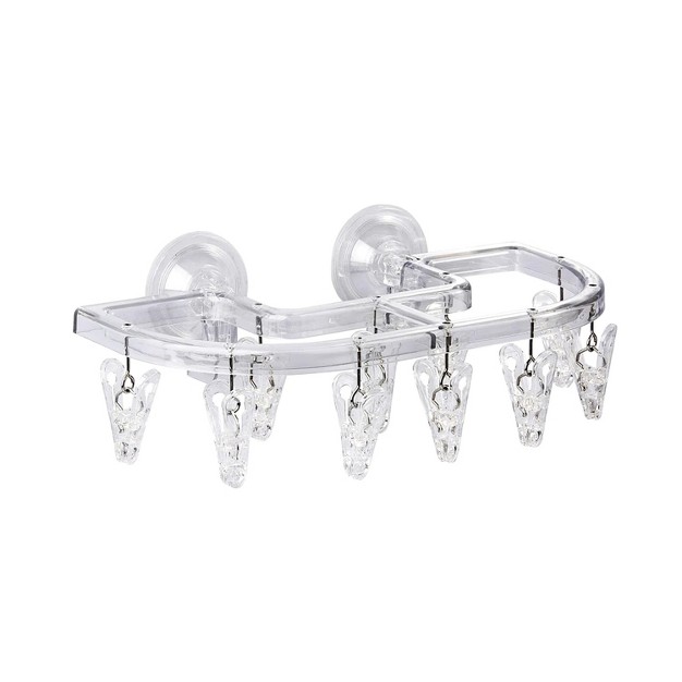 Better Houseware Suction cup Laundry Rack Clear