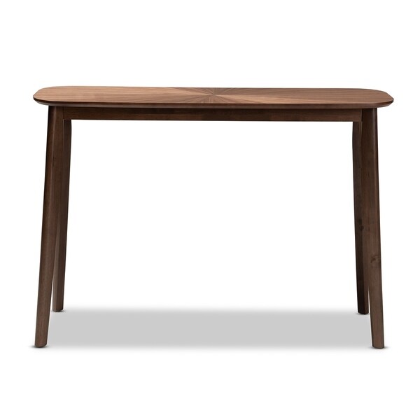 Wendy Mid-Century Modern Walnut Finished Wood Console Table