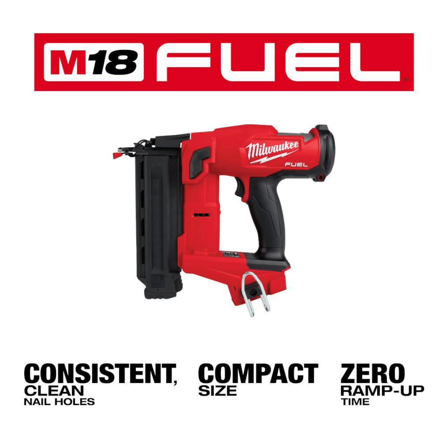 Milwaukee M18 FUEL 18-Volt 18-Gauge Lithium-Ion Brushless Cordless Gen II Brad Nailer and Tinted Performance Safety Glasses